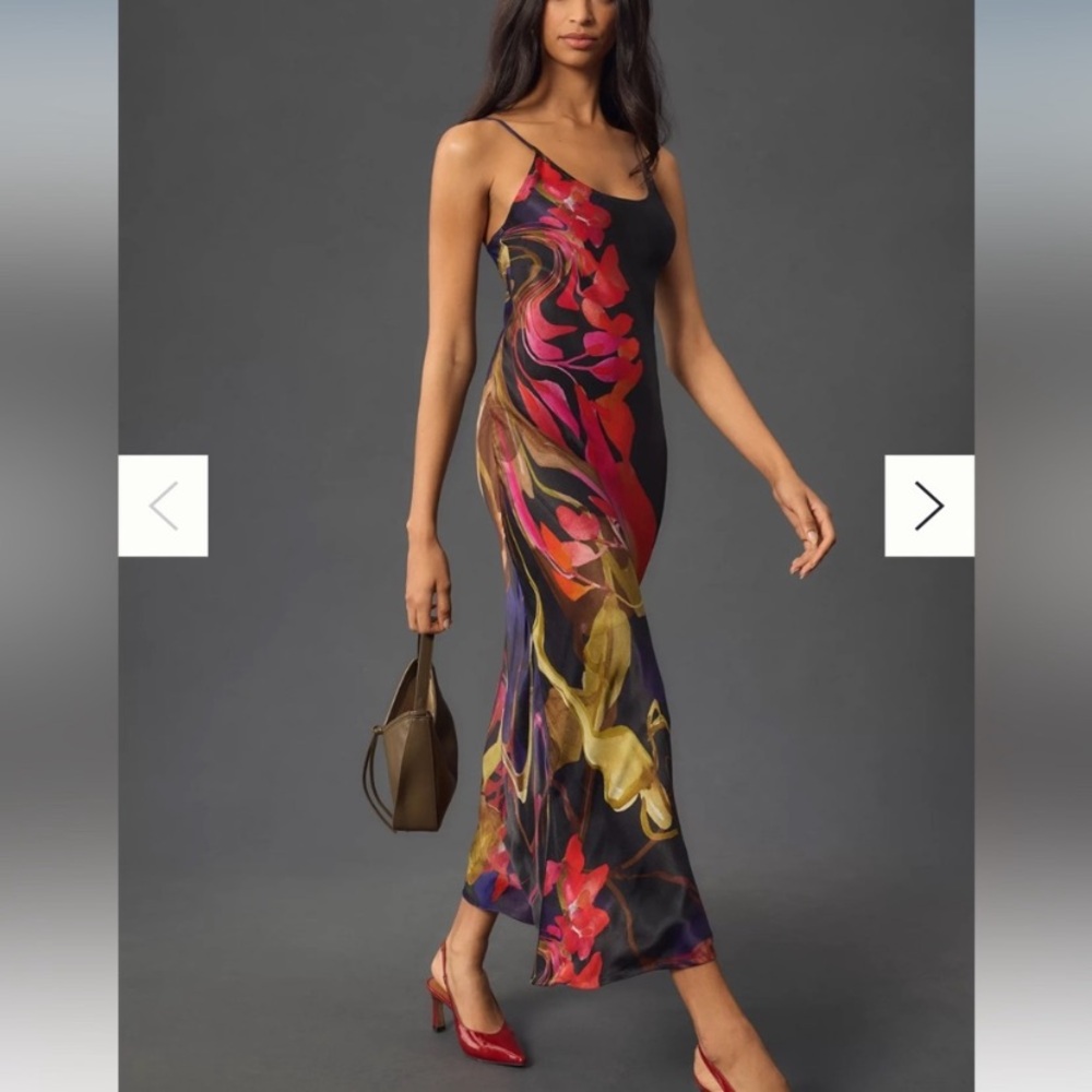Anthropologie Conditions apply Elva bias slip dress